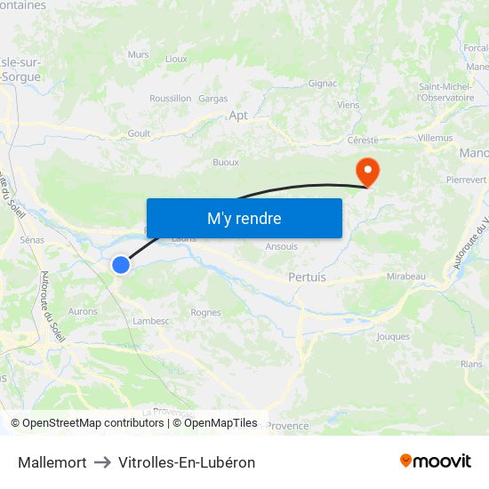 Mallemort to Mallemort map