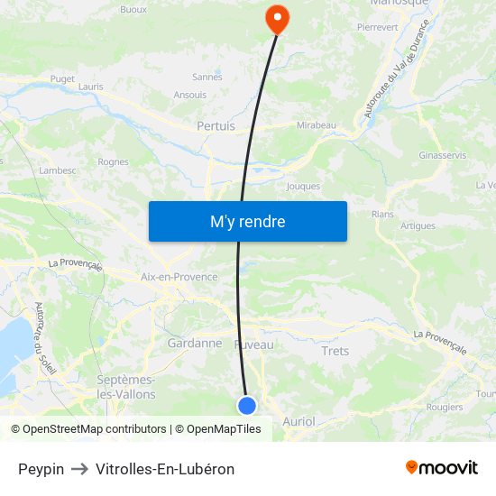 Peypin to Peypin map