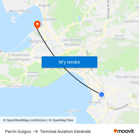Perrin Guigou to Terminal Aviation Générale map