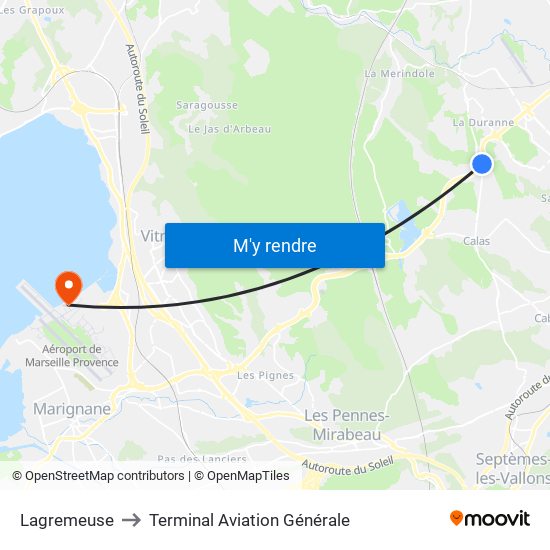 Lagremeuse to Terminal Aviation Générale map