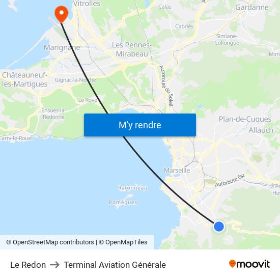 Le Redon to Terminal Aviation Générale map