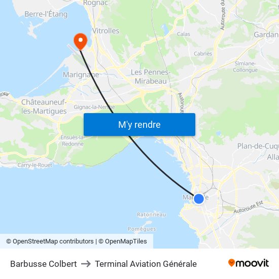 Barbusse Colbert to Terminal Aviation Générale map
