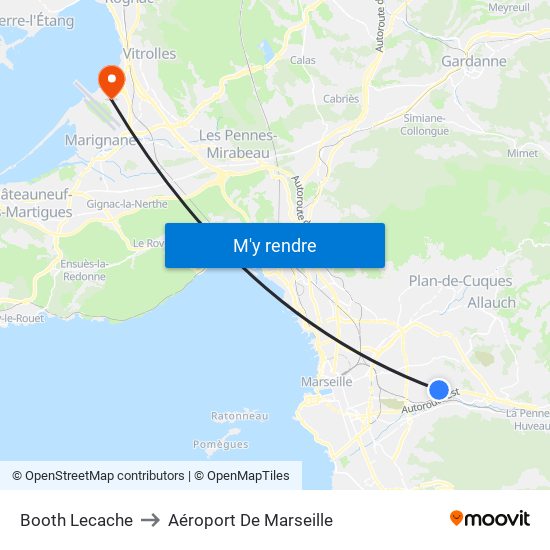 Booth Lecache to Aéroport De Marseille map