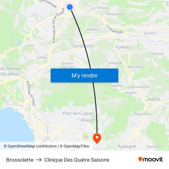 Brossolette to Clinique Des Quatre Saisons map