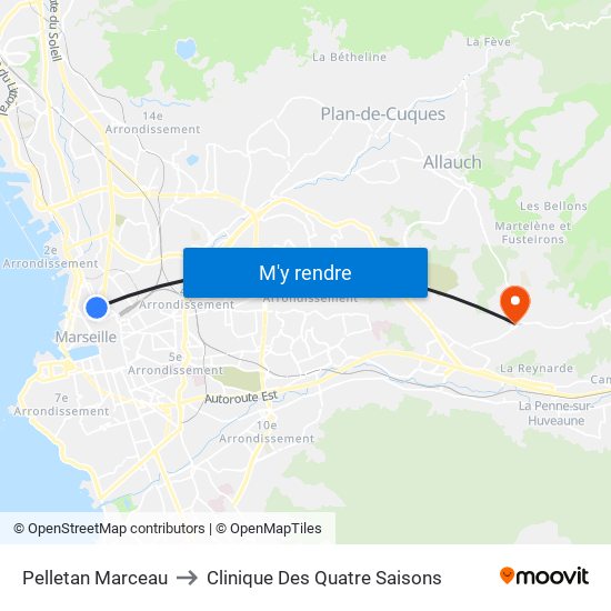 Pelletan Marceau to Clinique Des Quatre Saisons map