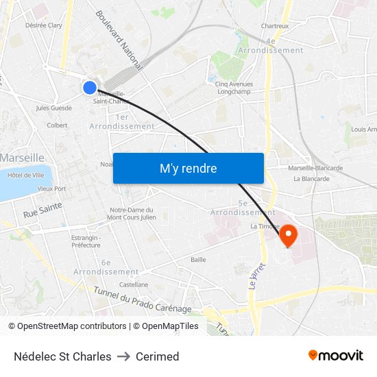 Nédelec St Charles to Cerimed map