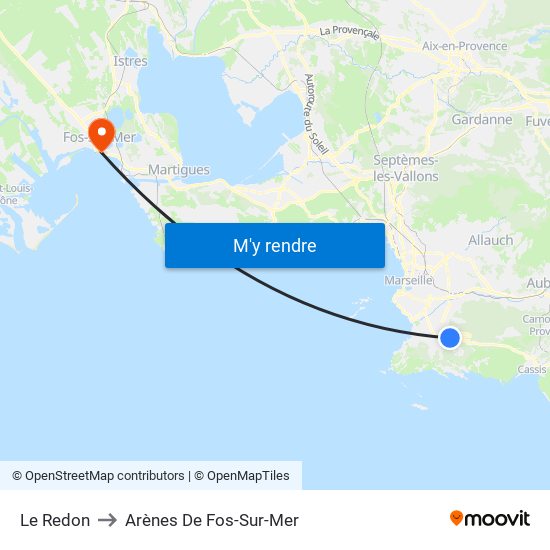 Le Redon to Arènes De Fos-Sur-Mer map