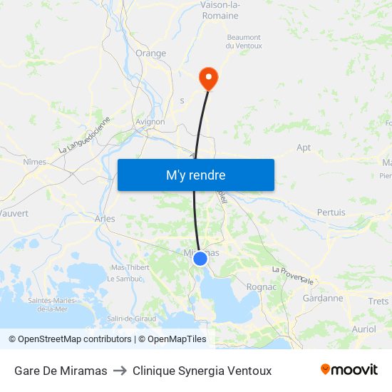 Gare De Miramas to Clinique Synergia Ventoux map