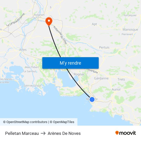 Pelletan Marceau to Arènes De Noves map