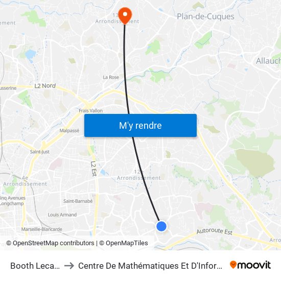 Booth Lecache to Centre De Mathématiques Et D'Informatique map
