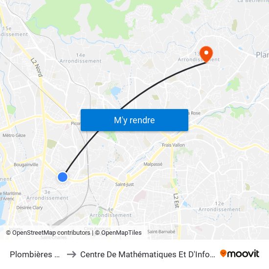 Plombières Arnal to Centre De Mathématiques Et D'Informatique map