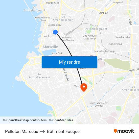 Pelletan Marceau to Bâtiment Fouque map