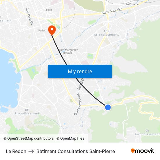 Le Redon to Bâtiment Consultations Saint-Pierre map