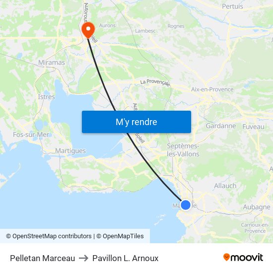 Pelletan Marceau to Pavillon L. Arnoux map