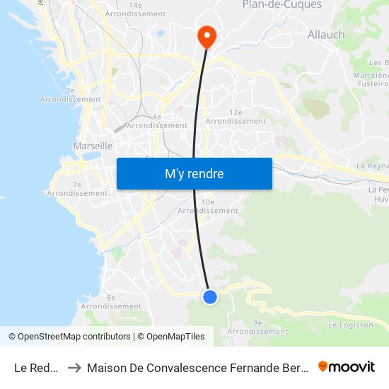 Le Redon to Maison De Convalescence Fernande Berger map