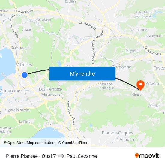 Pierre Plantée - Quai 7 to Paul Cezanne map