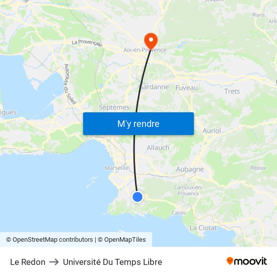 Le Redon to Université Du Temps Libre map
