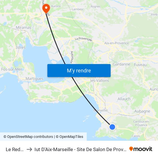 Le Redon to Iut D'Aix-Marseille - Site De Salon De Provence map