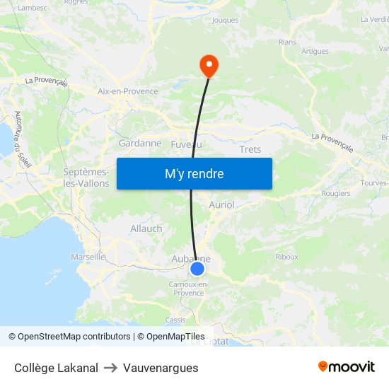 Collège Lakanal to Vauvenargues map