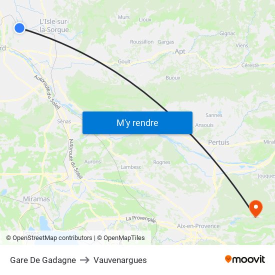 Gare De Gadagne to Vauvenargues map