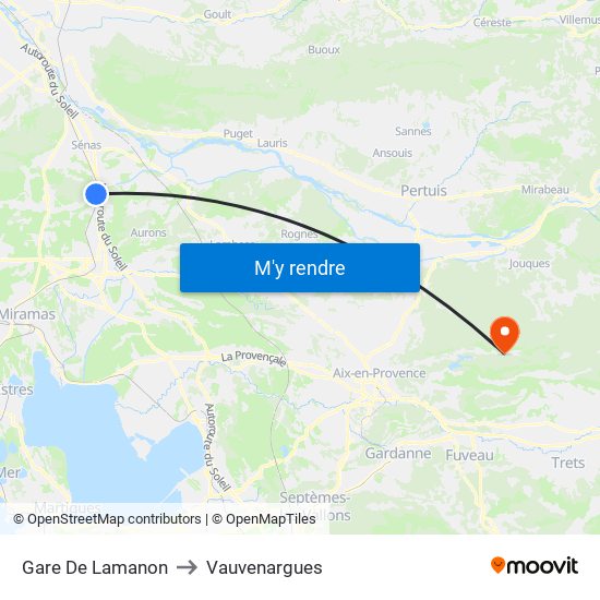 Gare De Lamanon to Vauvenargues map