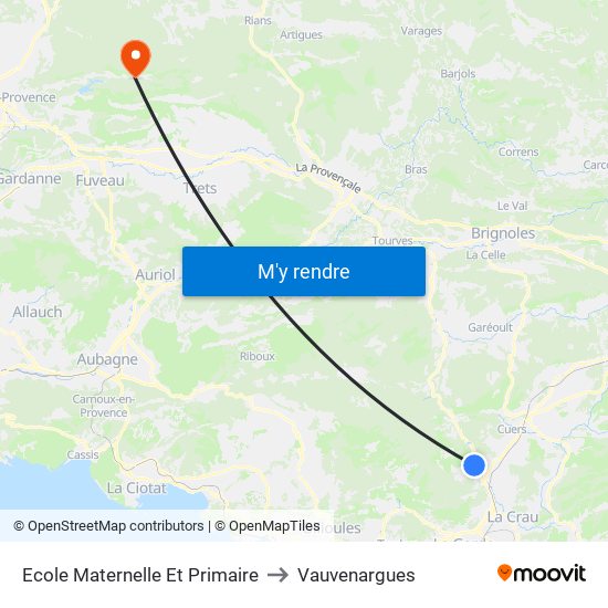 Ecole Maternelle Et Primaire to Vauvenargues map