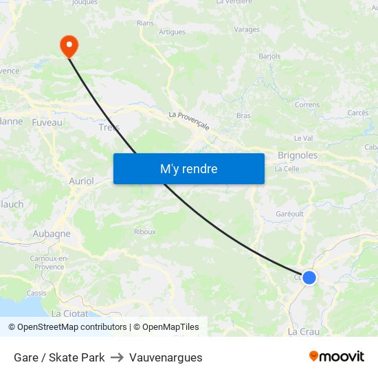 Gare / Skate Park to Vauvenargues map