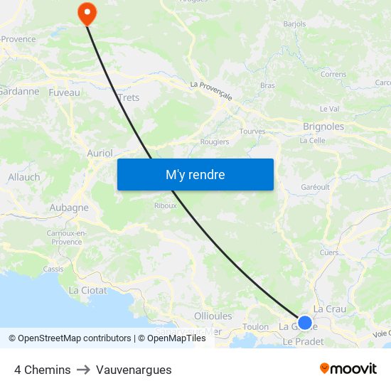 4 Chemins to Vauvenargues map