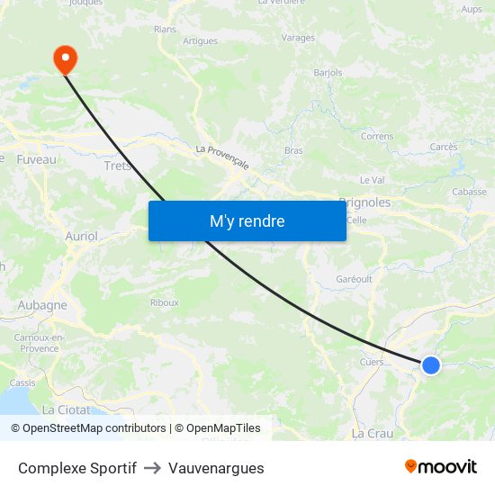 Complexe Sportif to Vauvenargues map