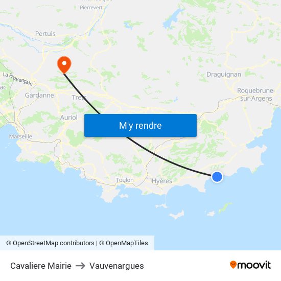 Cavaliere Mairie to Vauvenargues map