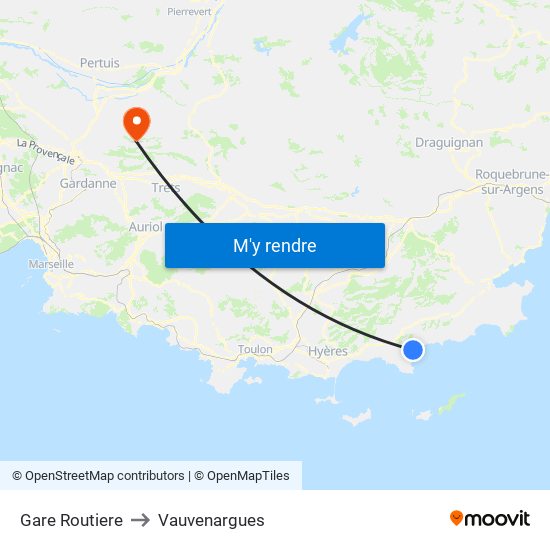 Gare Routiere to Vauvenargues map