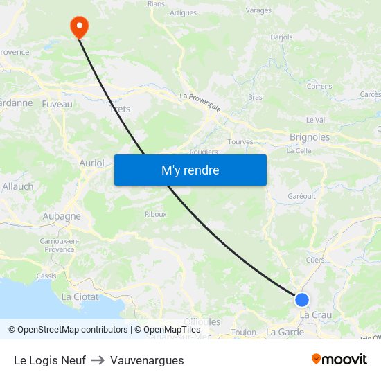 Le Logis Neuf to Vauvenargues map