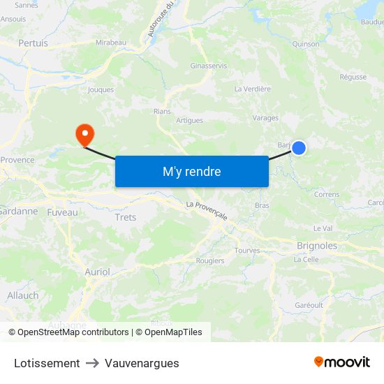 Lotissement to Vauvenargues map