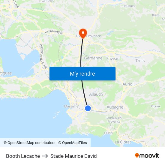 Booth Lecache to Stade Maurice David map