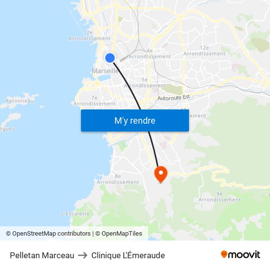 Pelletan Marceau to Clinique L'Émeraude map