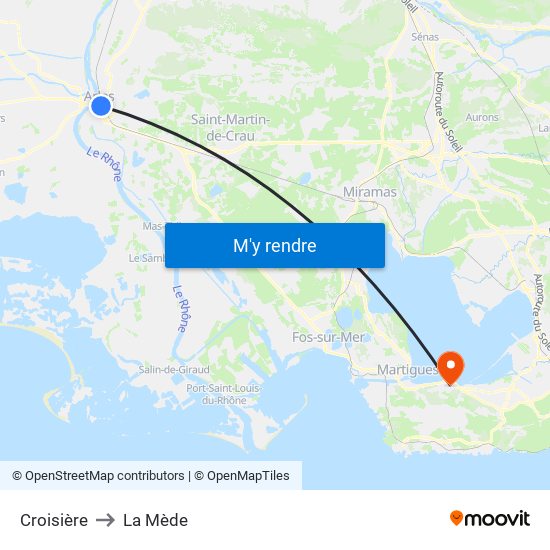 Croisière to La Mède map
