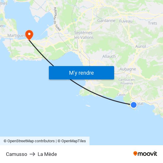Camusso to La Mède map