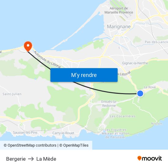 Bergerie to La Mède map