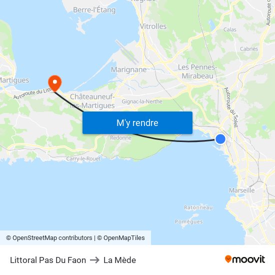 Littoral Pas Du Faon to La Mède map