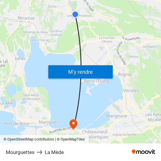Mourguettes to La Mède map