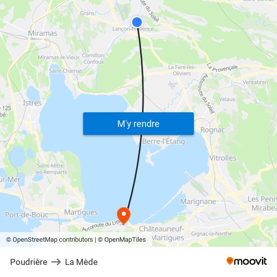 Poudrière to La Mède map