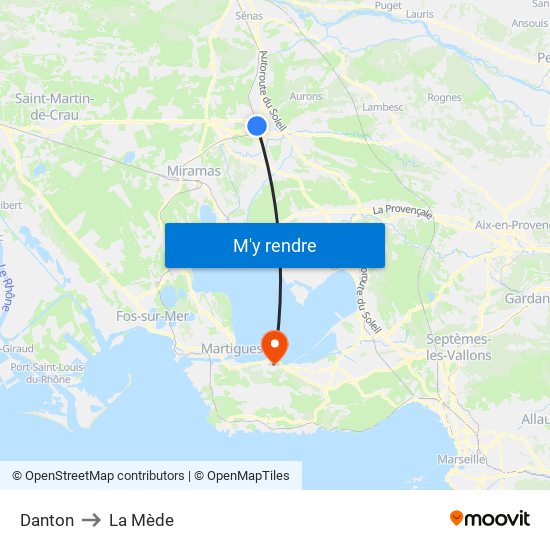 Danton to La Mède map