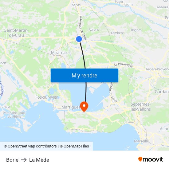 Borie to La Mède map