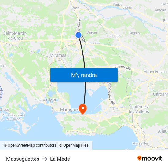 Massuguettes to La Mède map