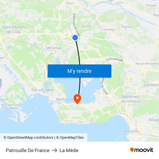 Patrouille De France to La Mède map