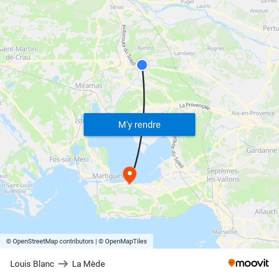 Louis Blanc to La Mède map