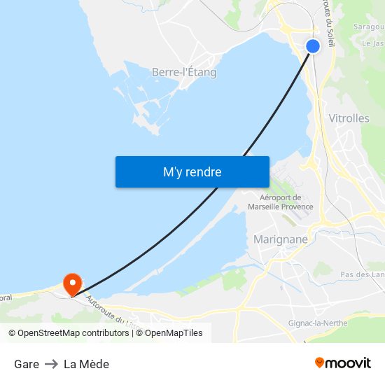 Gare to La Mède map