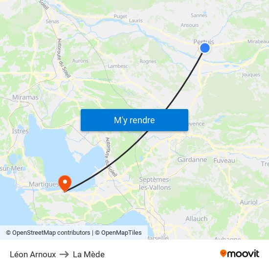 Léon Arnoux to La Mède map