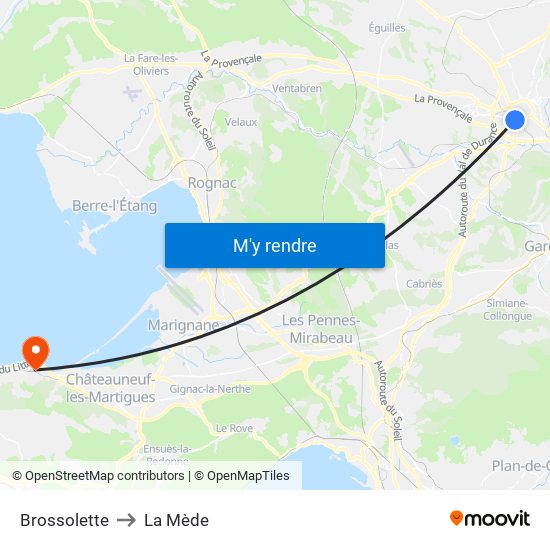 Brossolette to La Mède map