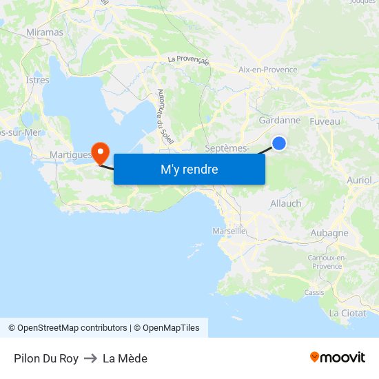 Pilon Du Roy to La Mède map